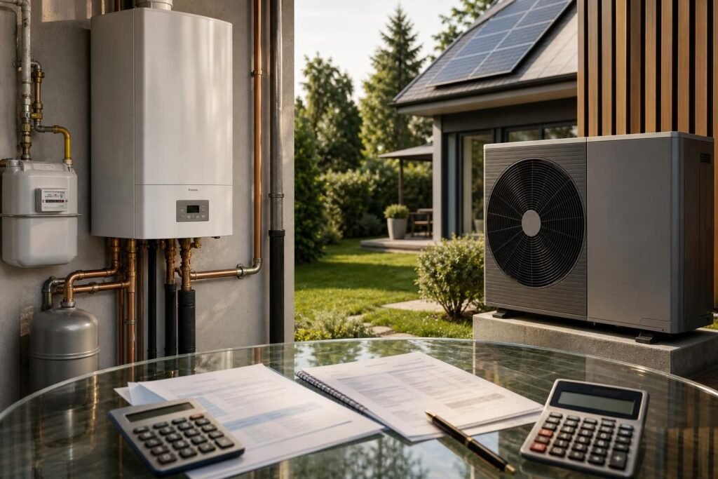 comparez le coût global sur 15 ans entre une chaudière gaz et une pompe à chaleur pour choisir la solution la plus économique et écologique pour votre chauffage.